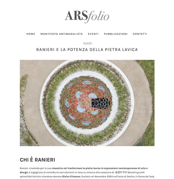 ARSfolio Ranieri Lava Stone