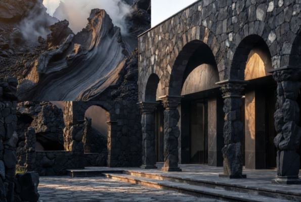 Architectures Iconiques en Pierre de Lave dans le Monde