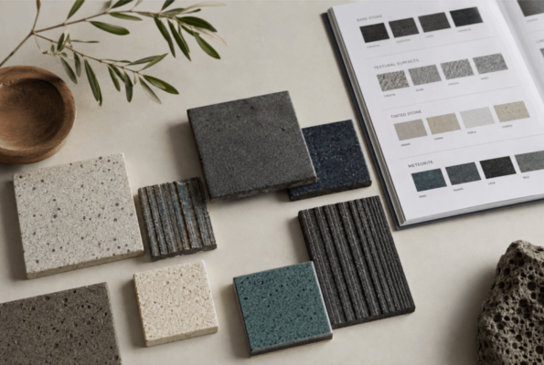 Textures et Finitions de la Pierre de Lave Guide pour Concepteurs